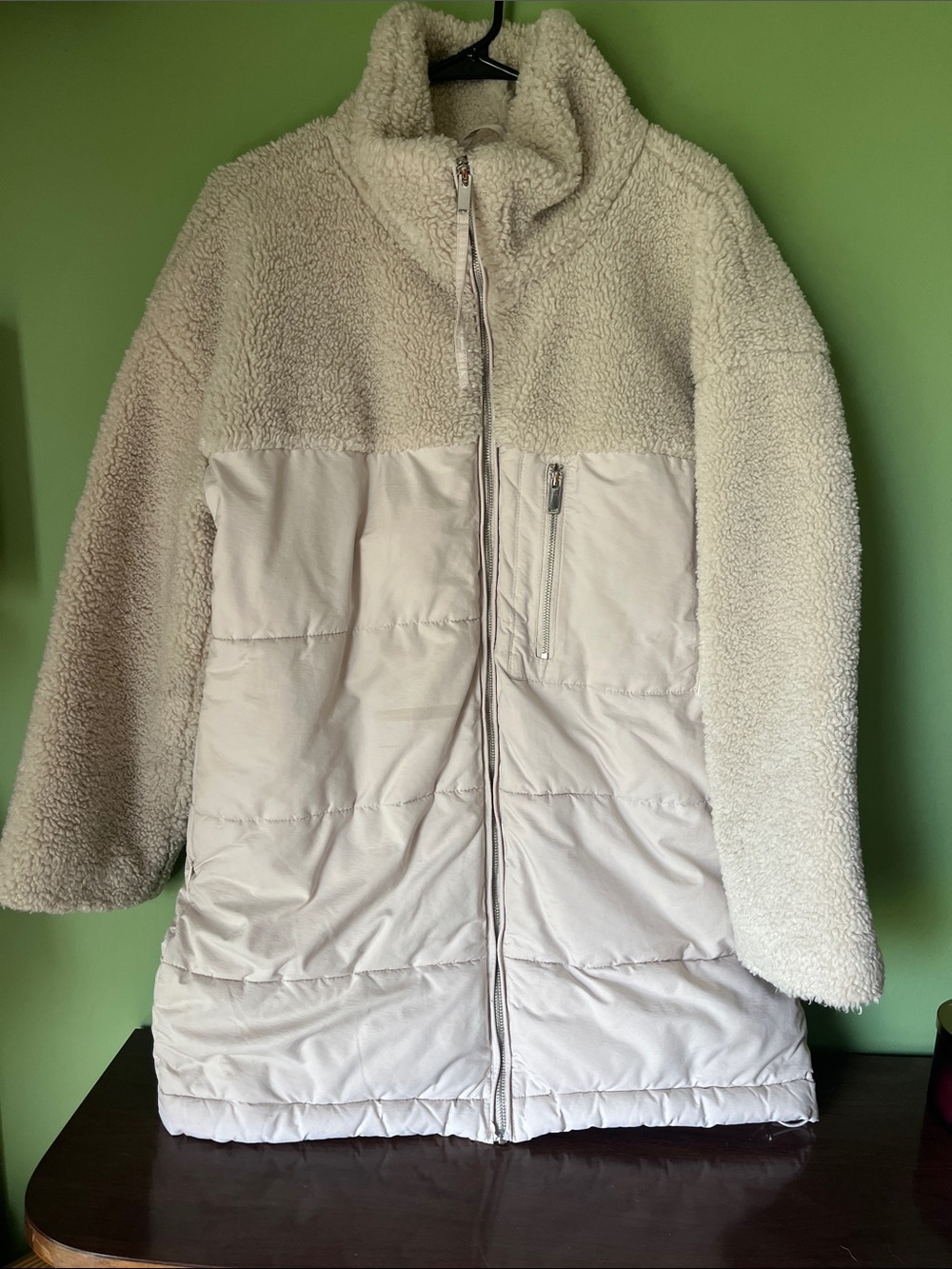 Vera Moda Sherpa Puffer Coat - Lightweight Warmth